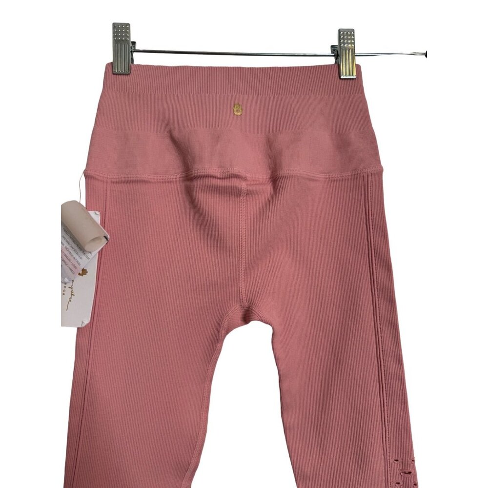 Spiritual Gangster Self Love Leggings Size XS  Pink High Waist Cut Out Design Le - Picture 7 of 10